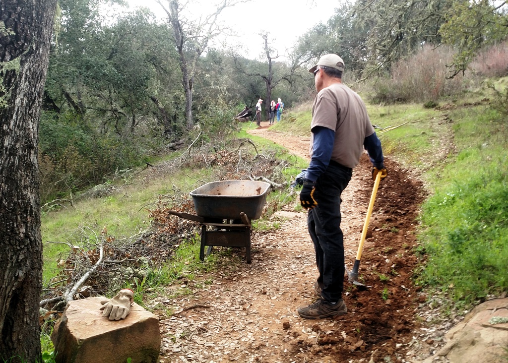 Greg and Bruce working on the trail out-slope